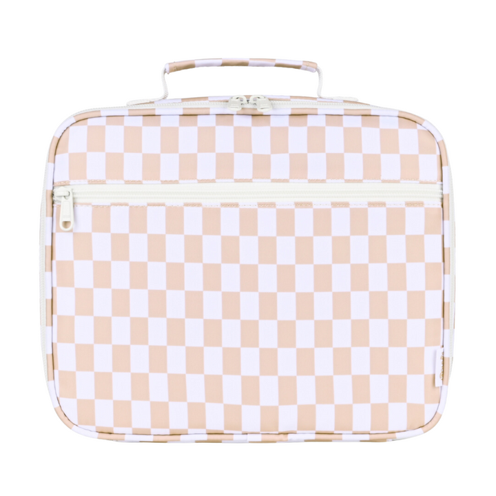 Kinnder JUNIOR Insulated Lunch Bag + Ice Pack - Caramel Check