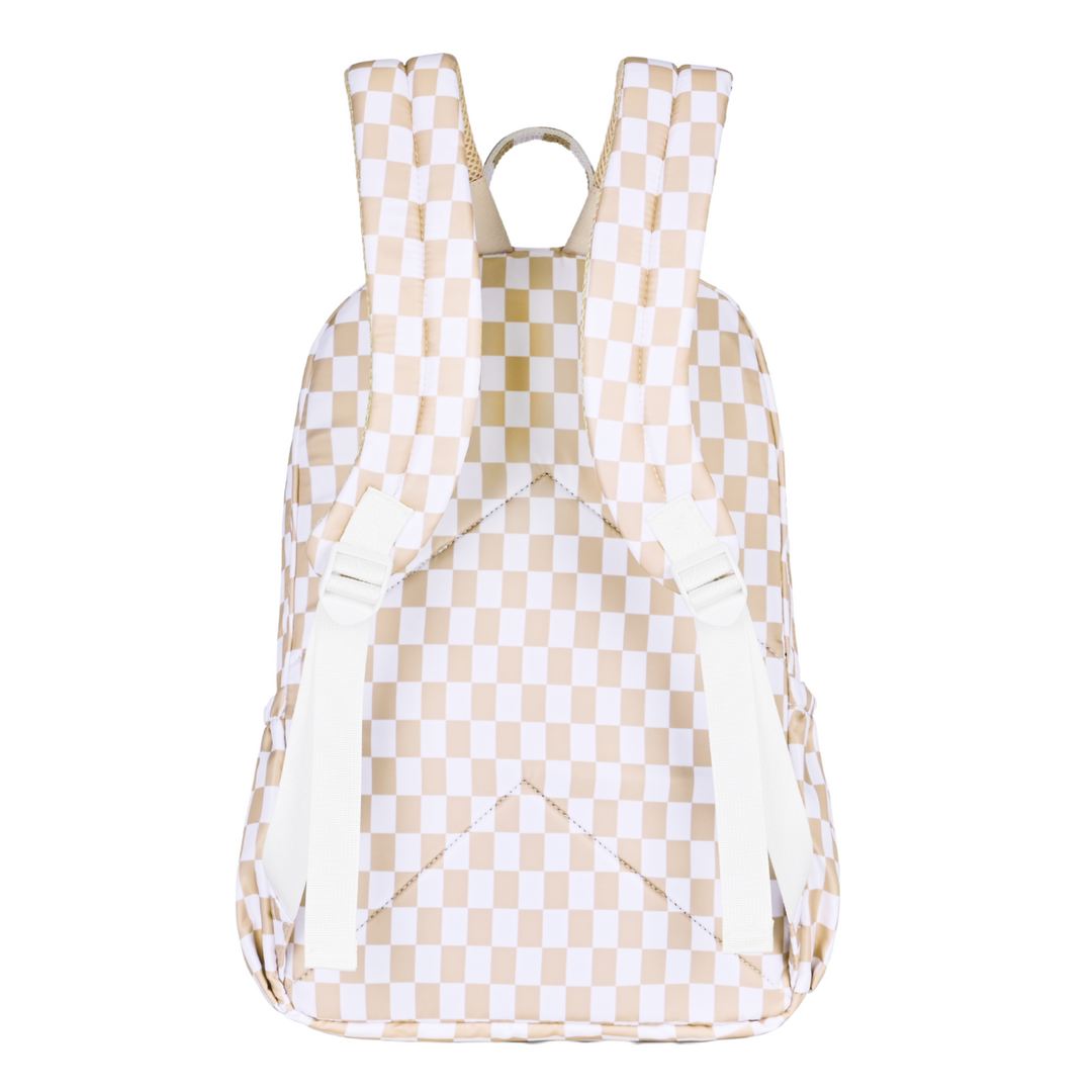 Kinnder Junior Kindy/School Backpack - Caramel Check