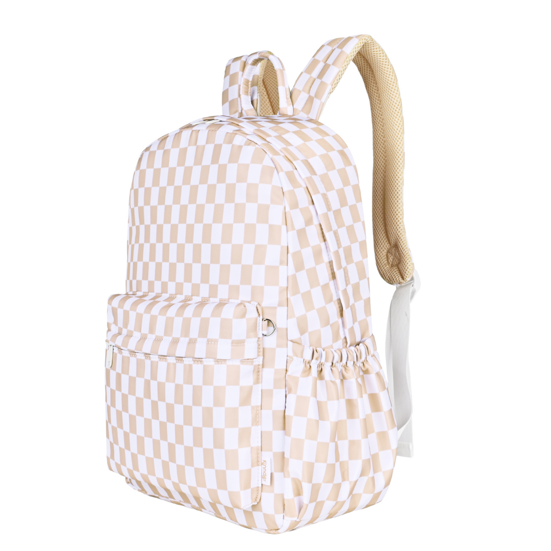 Kinnder Junior Kindy/School Backpack - Caramel Check