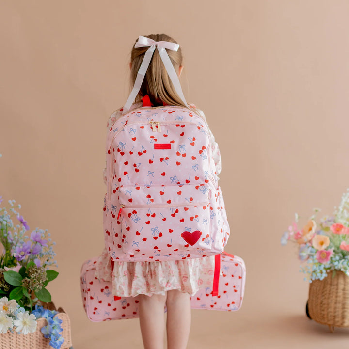PRE-ORDER - Fox & Fallow Campus Backpack + Large Insulated Lunch Bag Bundle - Cherry Bomb