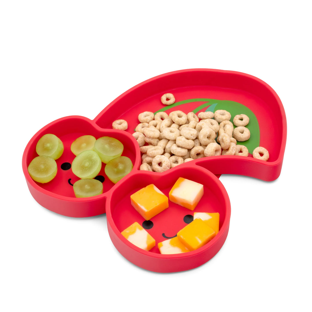 Melii Silicone Suction Plate - Cherries