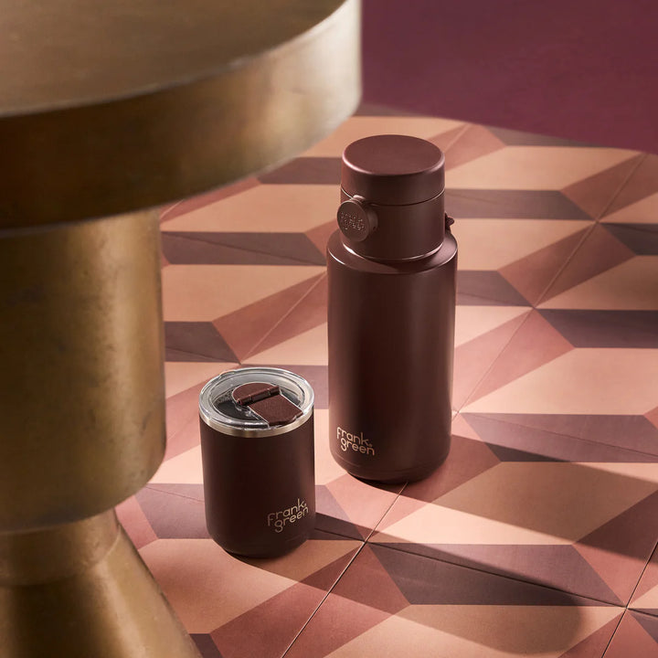 Frank Green Coffee Cup With Hinged Lid - Chocolate