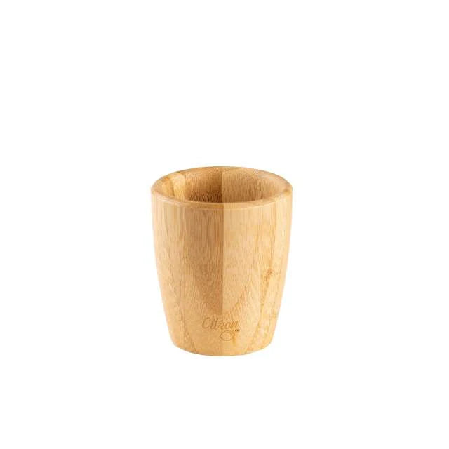 Citron Bamboo Cup With 2 Lids + Straw - Dusty Blue