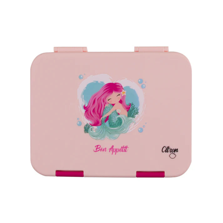 Citron Bento Lunch Box With Sandwich Cutters + Picks - Mermaid