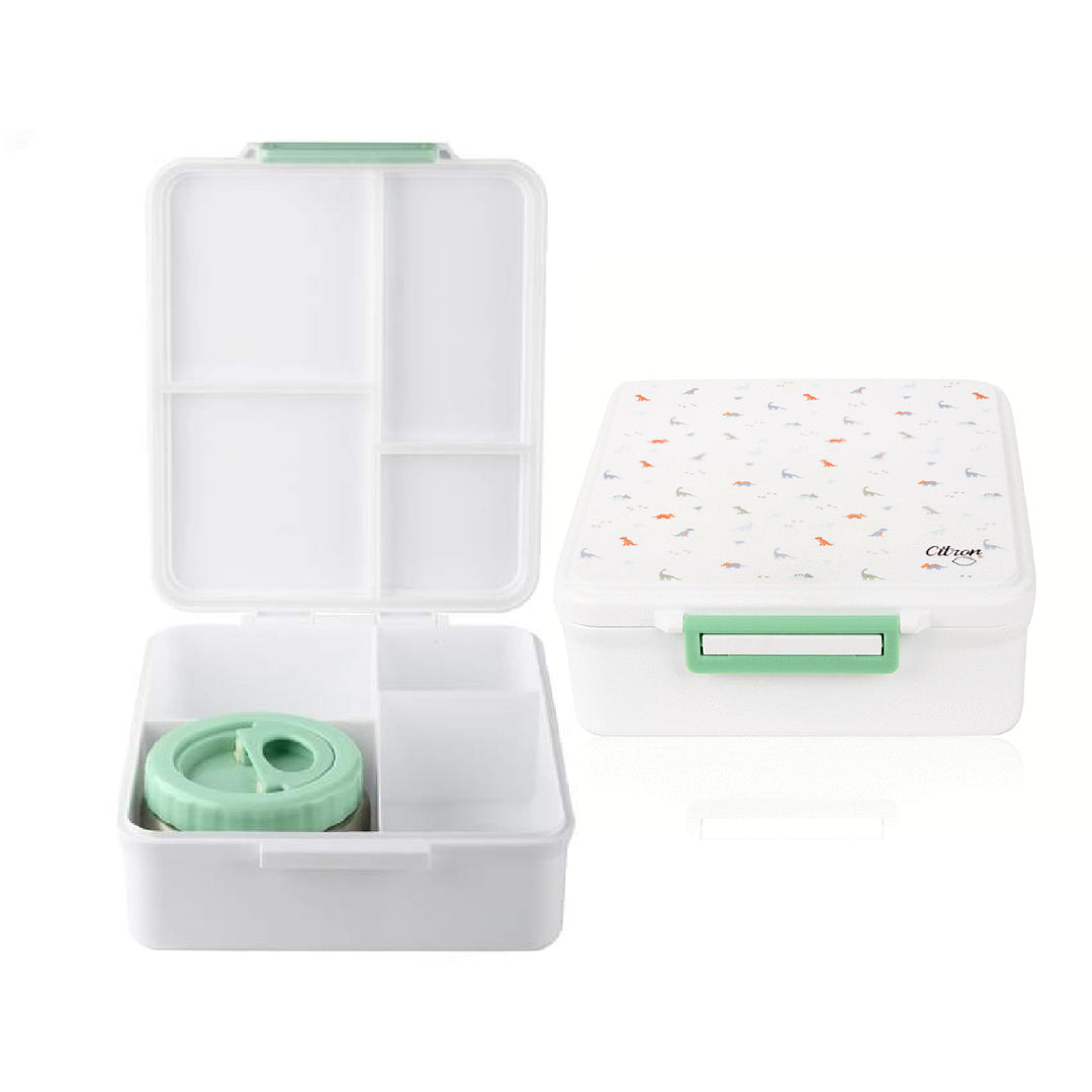 Citron Grand Lunch Box with Insulated Food Jar - Dino