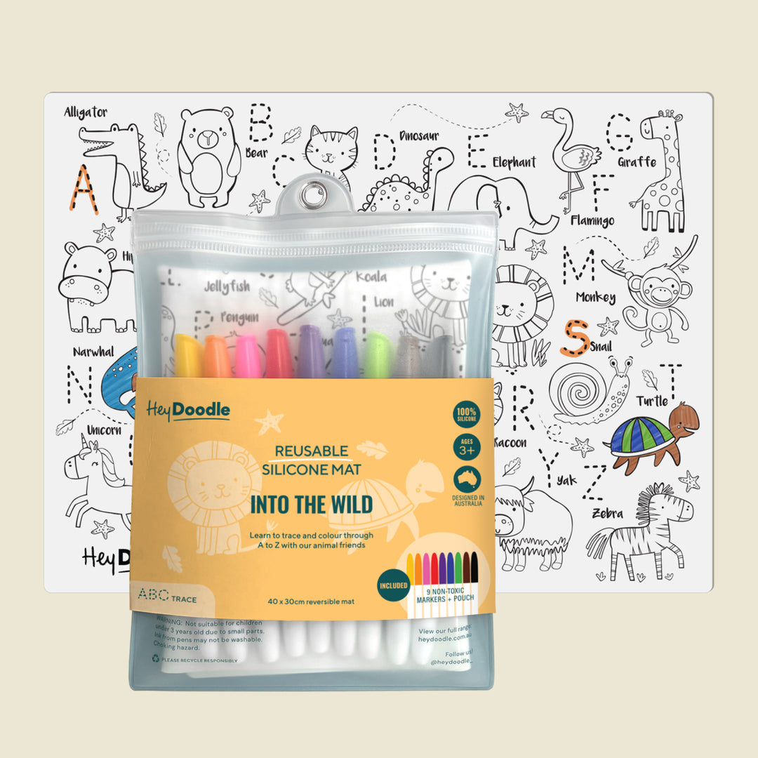 HeyDoodle Silicone Colour-In Placemat - Into The Wild