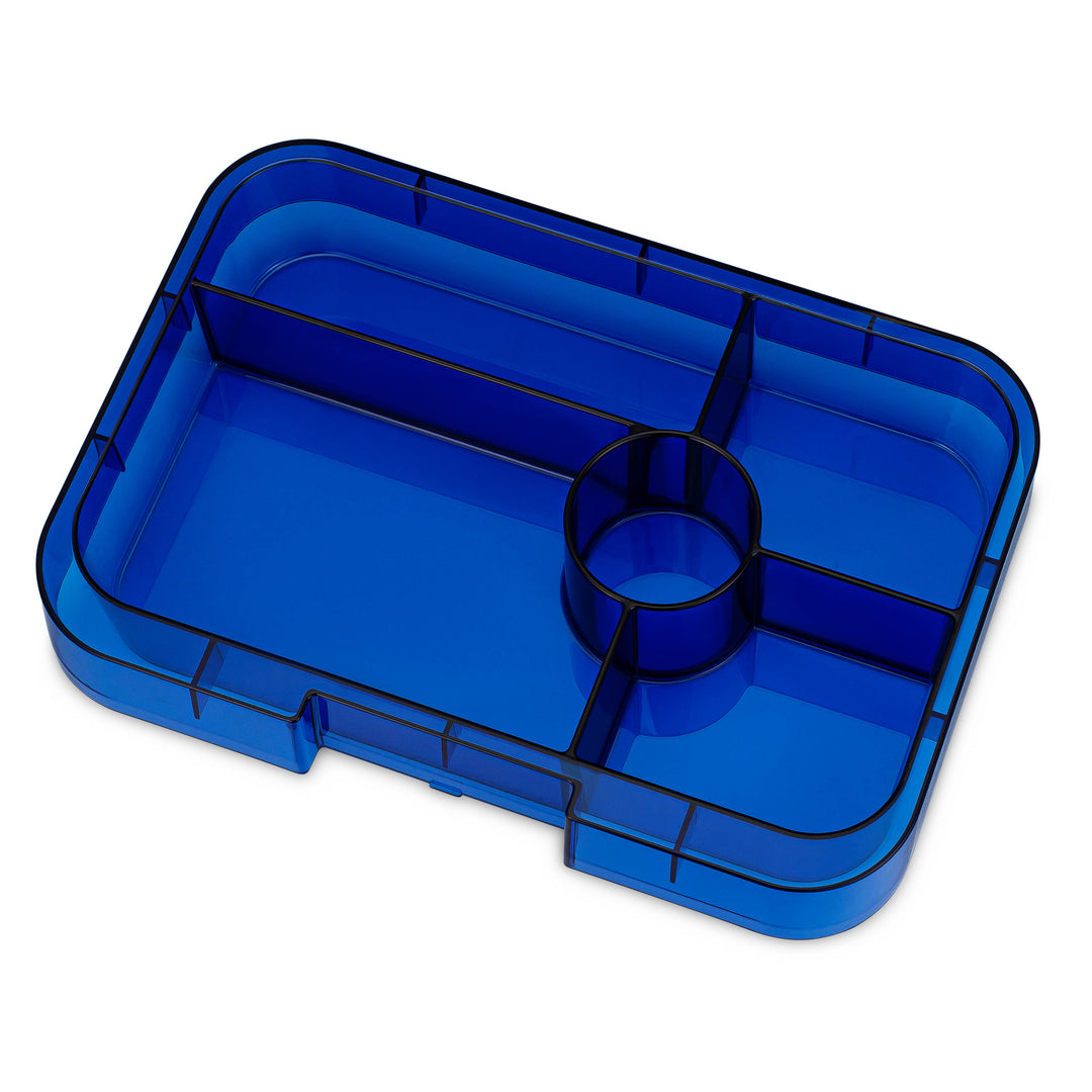 Yumbox Tapas Lunch Box 5 - Monte Carlo Blue - Clear Blue Tray