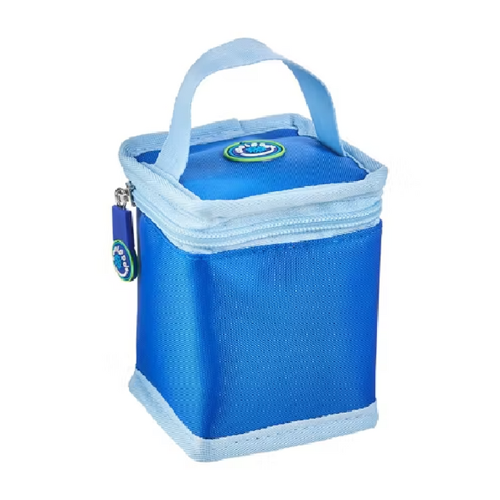 CoolPod Freezable Yoghurt Insulated Bag With Spoon - Blue/Sky Blue