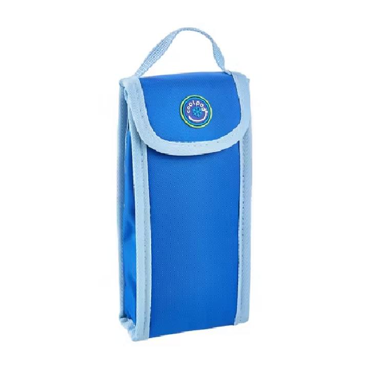 CoolPod Freezable Yoghurt Insulated Squeeze Pouch - Blue/Sky Blue