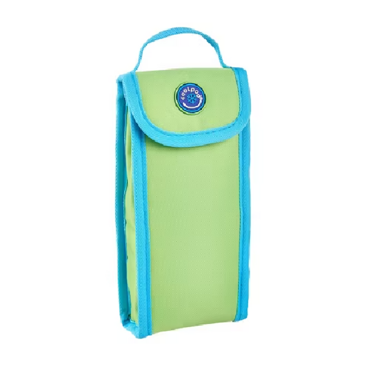 CoolPod Freezable Yoghurt Insulated Squeeze Pouch - Green/Blue