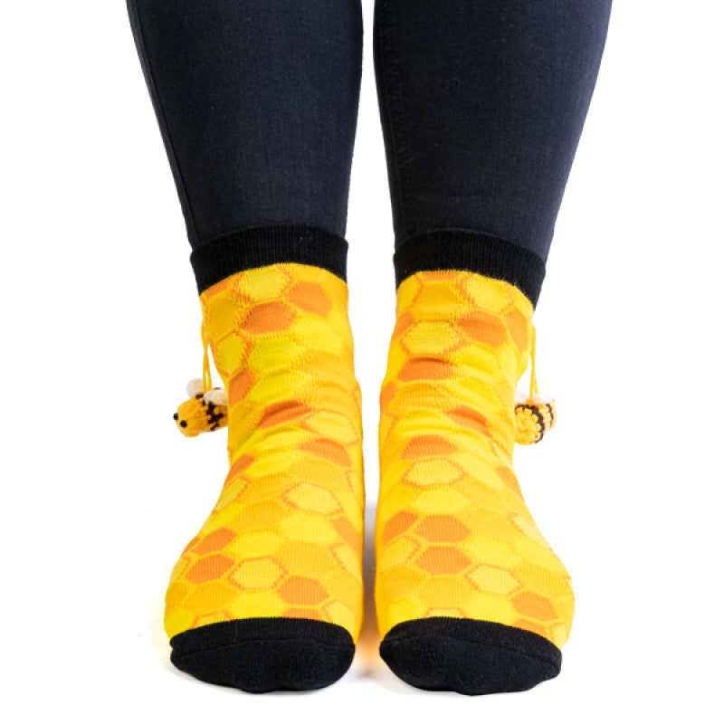 JoyBee BooBoo Dangle Feet Socks - Bee