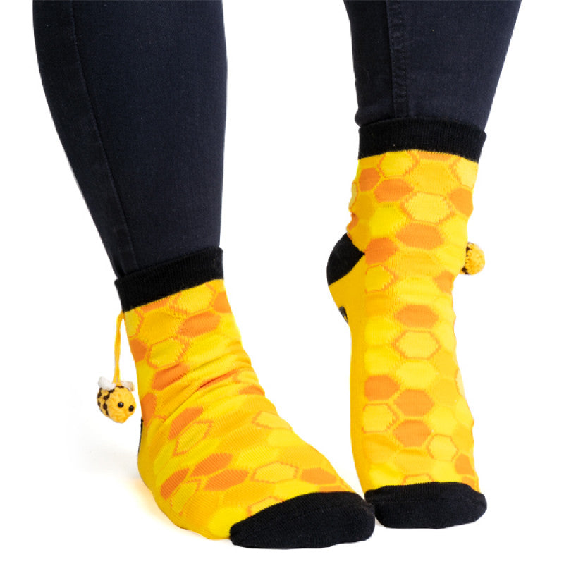 JoyBee BooBoo Dangle Feet Socks - Bee