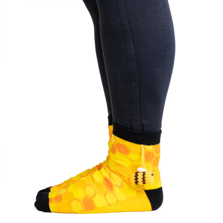 JoyBee BooBoo Dangle Feet Socks - Bee