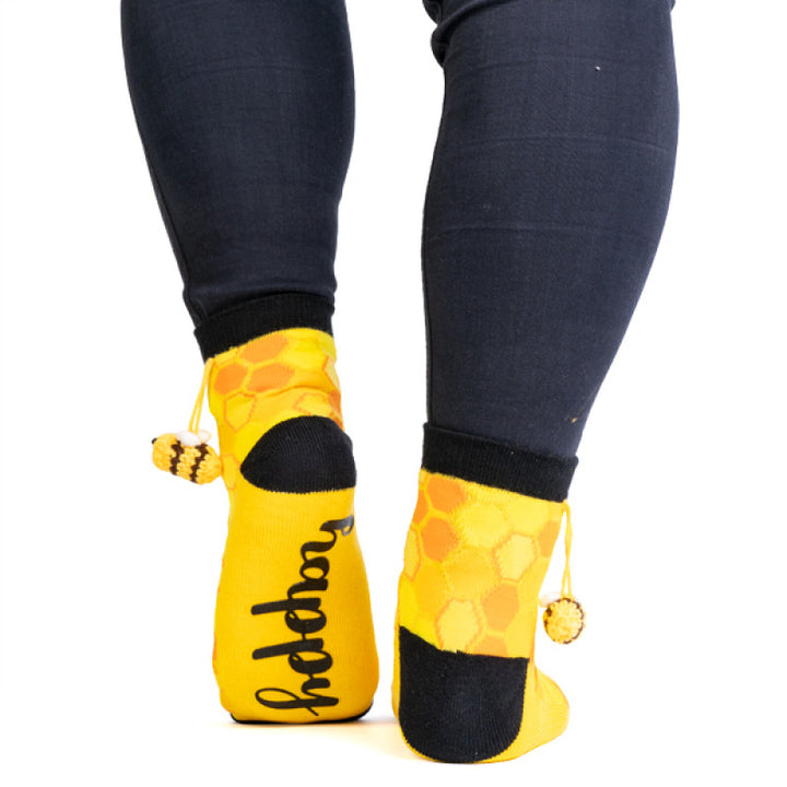 JoyBee BooBoo Dangle Feet Socks - Bee