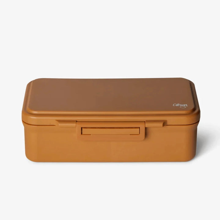 Citron Rectangle Lunch Box With TWO Food Jars - Caramel