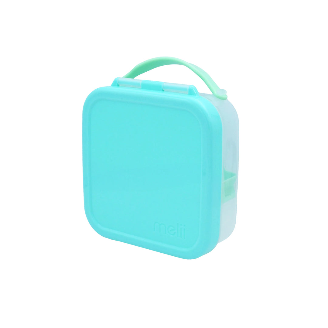 Melii Mini Bento Lunch Box with Handle - Blue/Mint