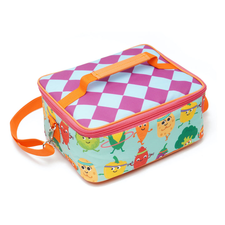 DooWop Kids Insulated Square Lunch Bag - Sporty Veges