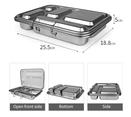 Ecococoon Stainless Steel Bento Box - White