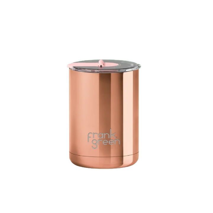 Frank Green Coffee Cup With Hinged Screw Lid - Rose Gold