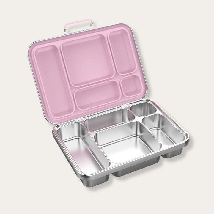 EverBento Classic Stainless Steel & Silicone Bento - Posie Pink