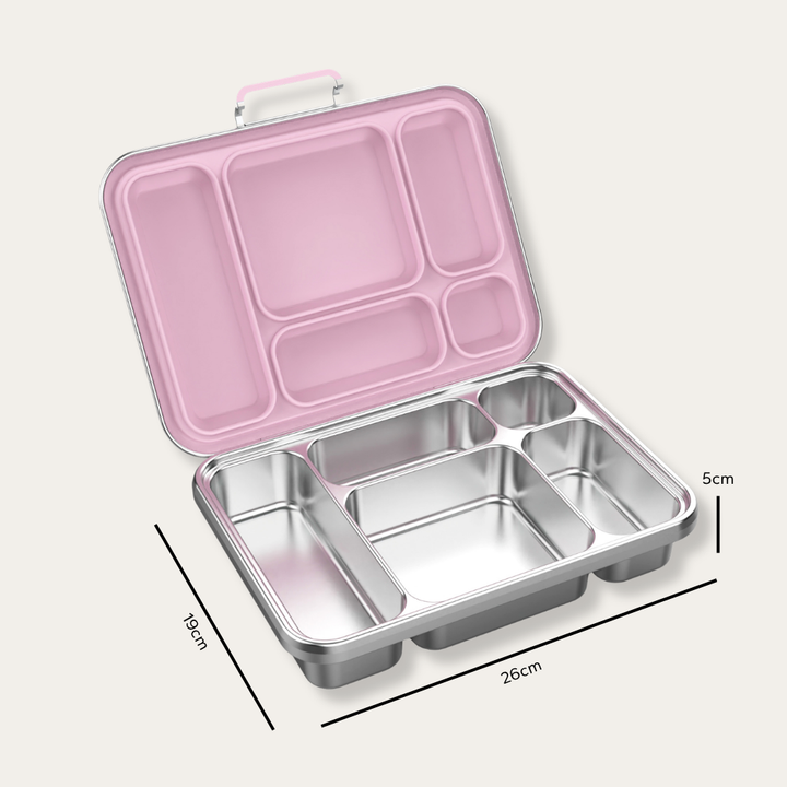 EverBento Classic Stainless Steel & Silicone Bento 3pk Bundle - Posie Pink
