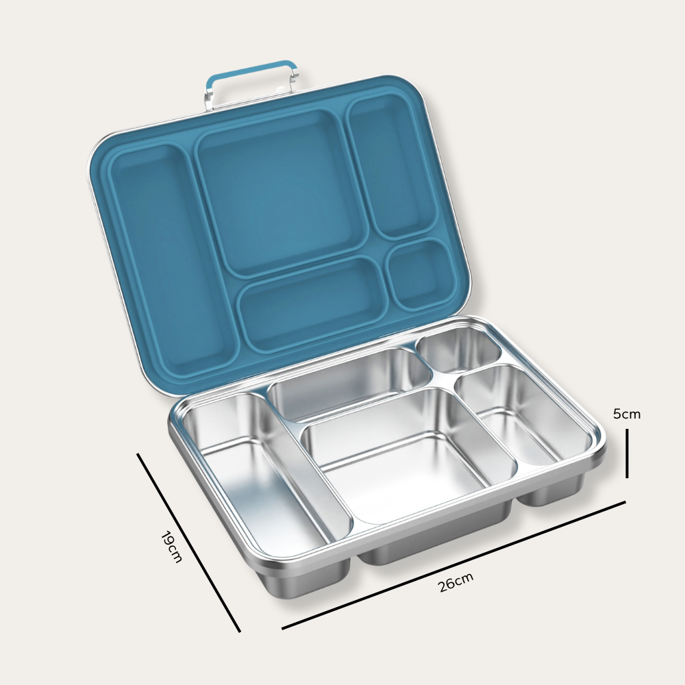 EverBento Classic Stainless Steel & Silicone Bento 3pk Bundle - Bluebell Blue
