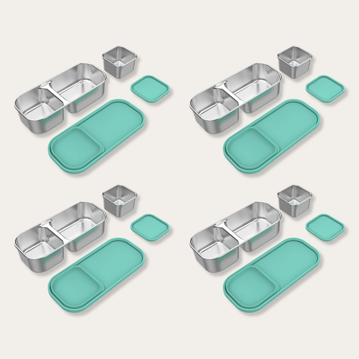 EverBento Stainless Steel & Silicone Dip Pot Set 4pk Bundle - River Mint