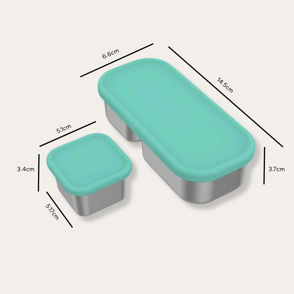 EverBento Stainless Steel & Silicone Dip Pot Set - River Mint