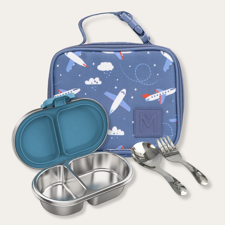 EverBento & MontiiCo Snack Box + Bag Bundle - Bluebell/Jetset