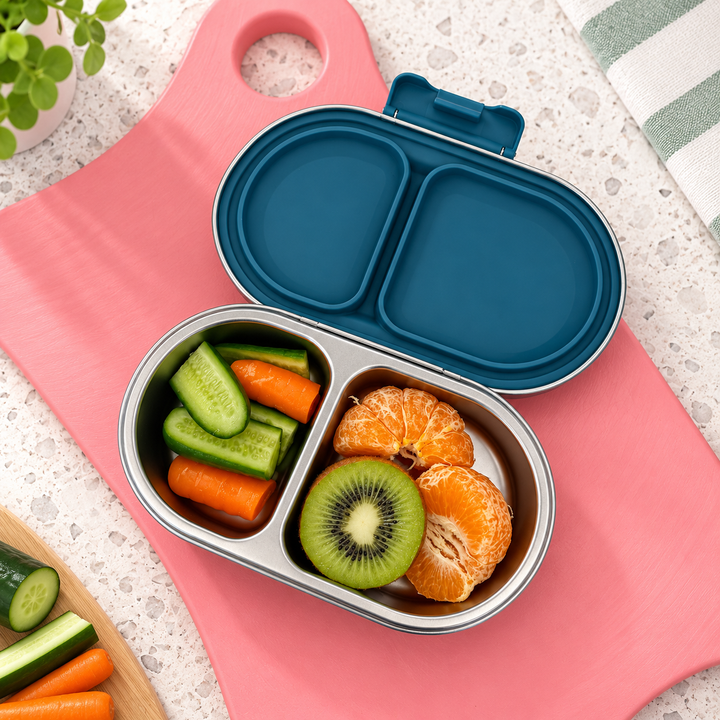 EverBento & PackIt Stainless Steel Snack Bundle - Bluebell/Black