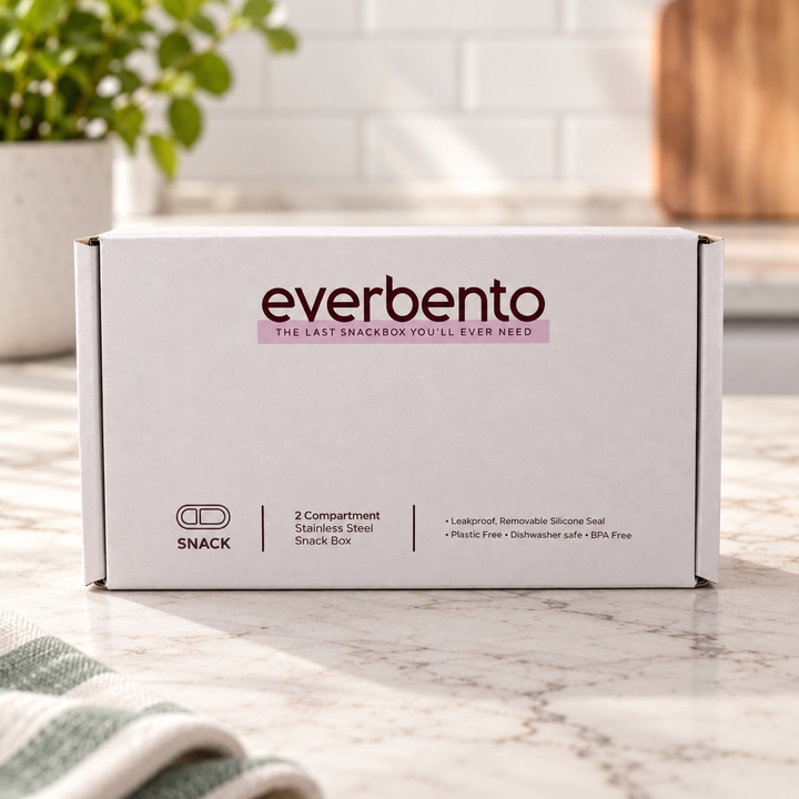 EverBento Stainless Steel & Silicone Snack Box - Posie Pink