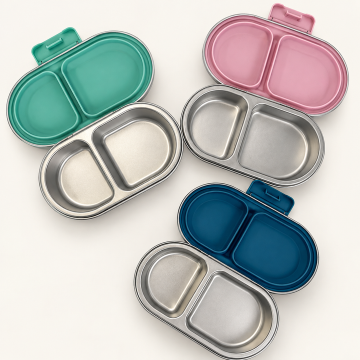 EverBento Stainless Steel & Silicone Snack Box 3pk Bundle - River Mint
