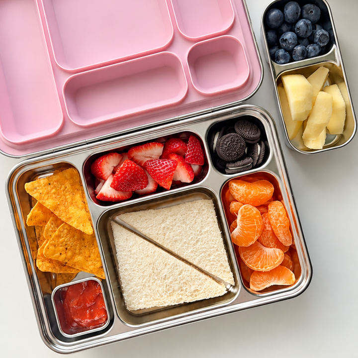 EverBento Classic Stainless Steel & Silicone Bento 3pk Bundle - Posie Pink