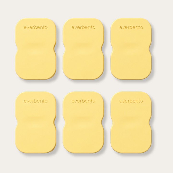 EverBento Stainless Steel & Silicone DipDuo 6pk Bundle - Buttercup Yellow