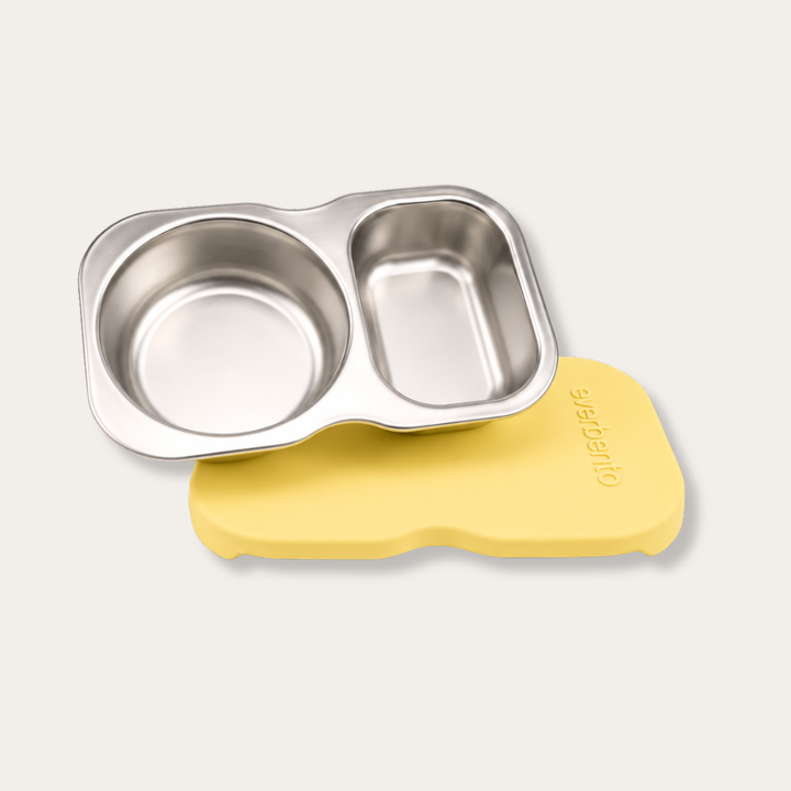 EverBento Stainless Steel & Silicone DipDuo Snack Box - Buttercup Yellow