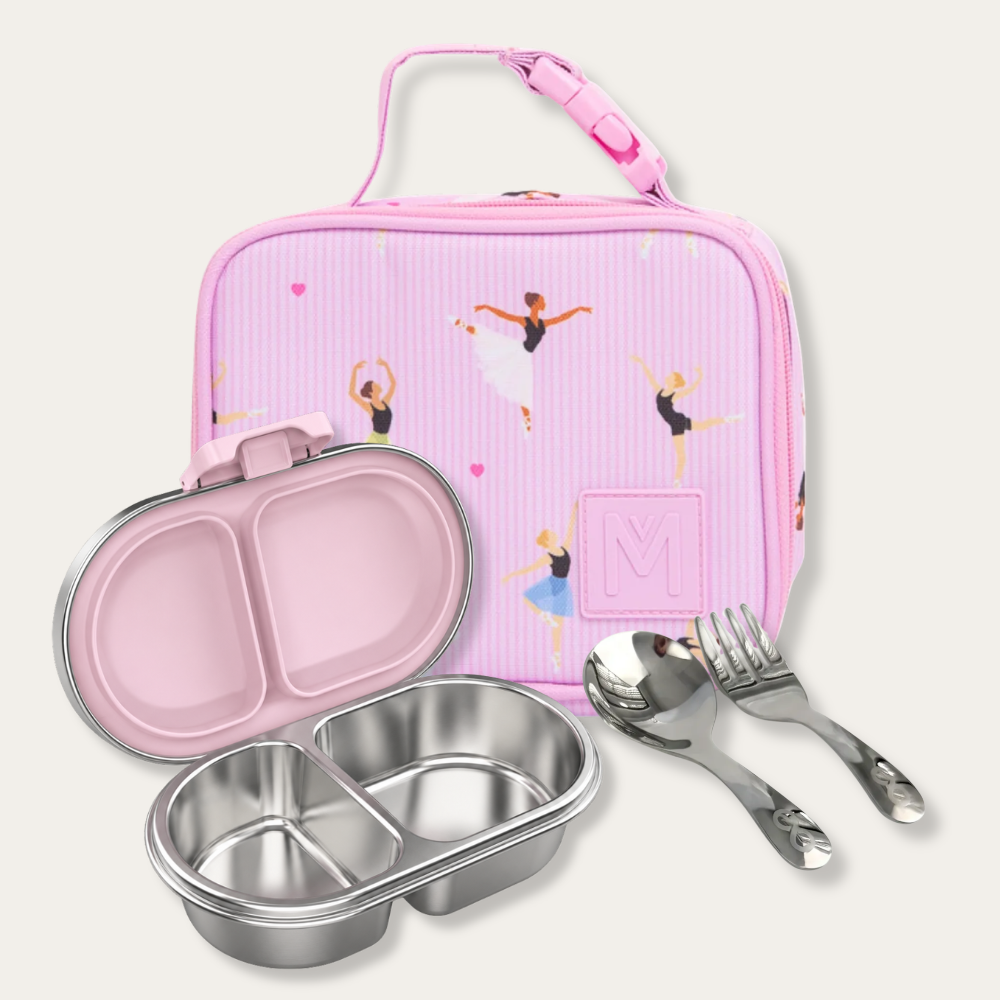 EverBento & MontiiCo Snack Box + Bag Bundle - Posie/Twirl