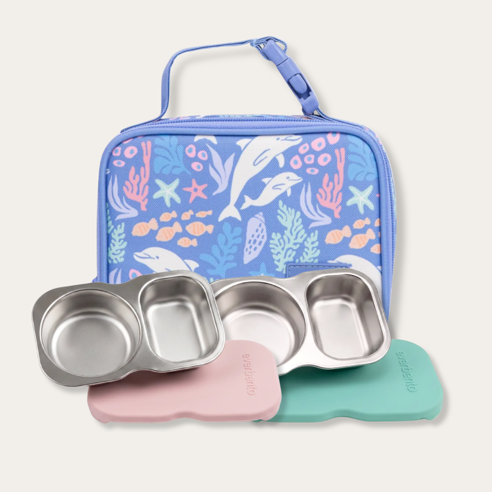 EverBento 2 x DipDuo + MontiiCo Mini Bag Bundle - Dolphin Dreams