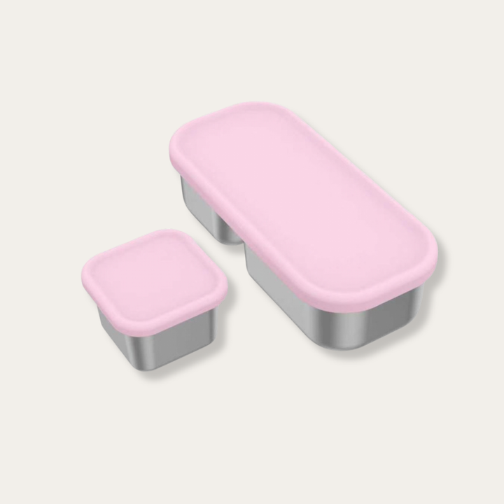 EverBento Stainless Steel & Silicone Dip Pot Set 4pk Bundle - Posie Pink