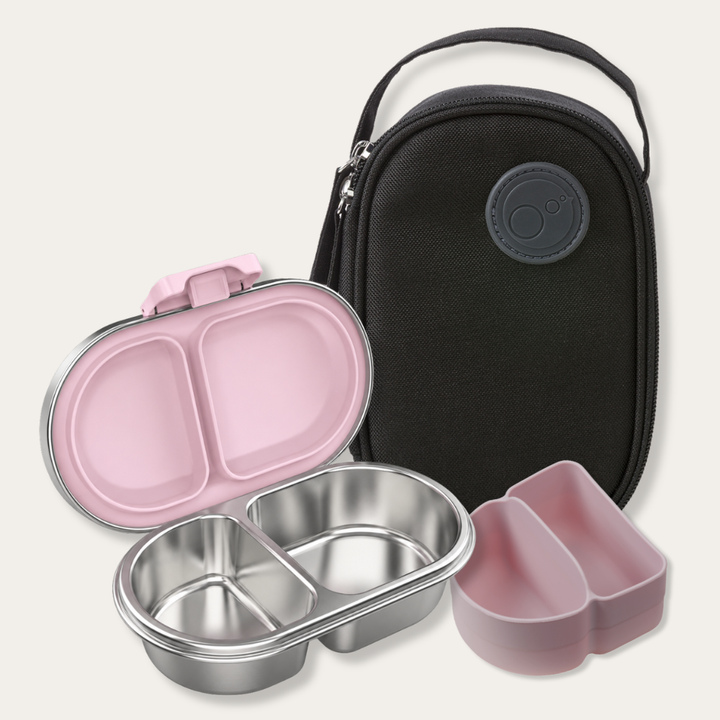 EverBento & b.box Stainless Steel Snack Bundle - Posie/Black