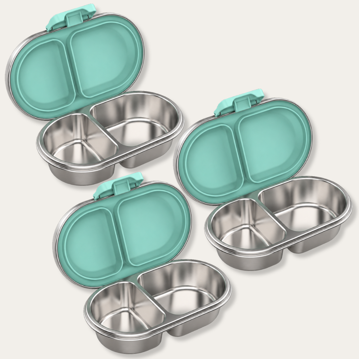 EverBento Stainless Steel & Silicone Snack Box 3pk Bundle - River Mint