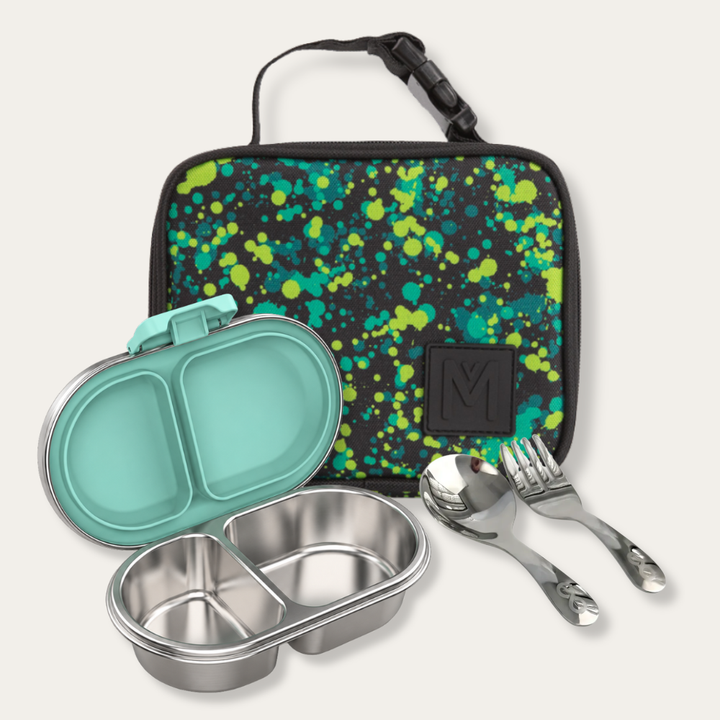 EverBento & MontiiCo Snack Box + Bag Bundle - River/Splat