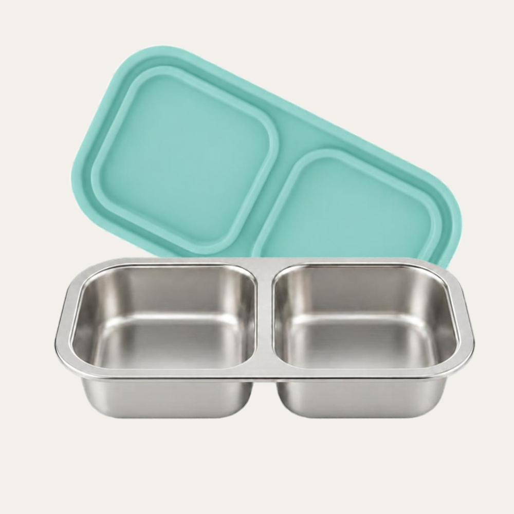 COMING SOON - EverBento Stainless Steel & Silicone Snack Duo - River Mint