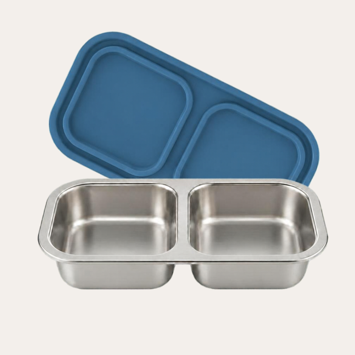 COMING SOON - EverBento Stainless Steel & Silicone Snack Duo - Bluebell Blue