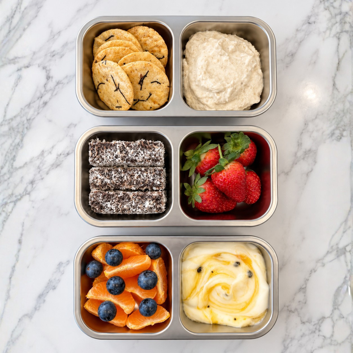 COMING SOON - EverBento Stainless Steel & Silicone Snack Duo - Bluebell Blue