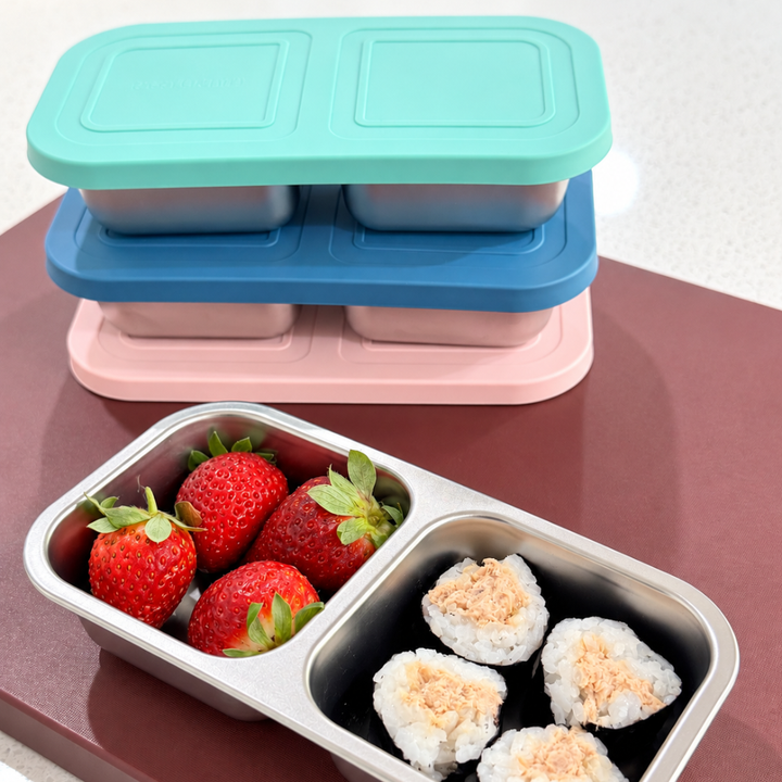 COMING SOON - EverBento Stainless Steel & Silicone Snack Duo - Bluebell Blue