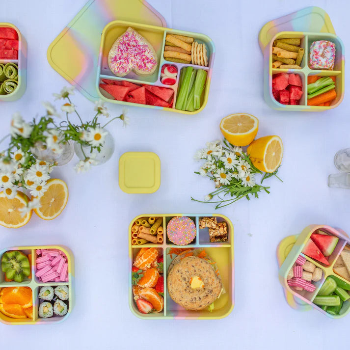 Silicone BIG Bento Lunch Box - Fairy Floss