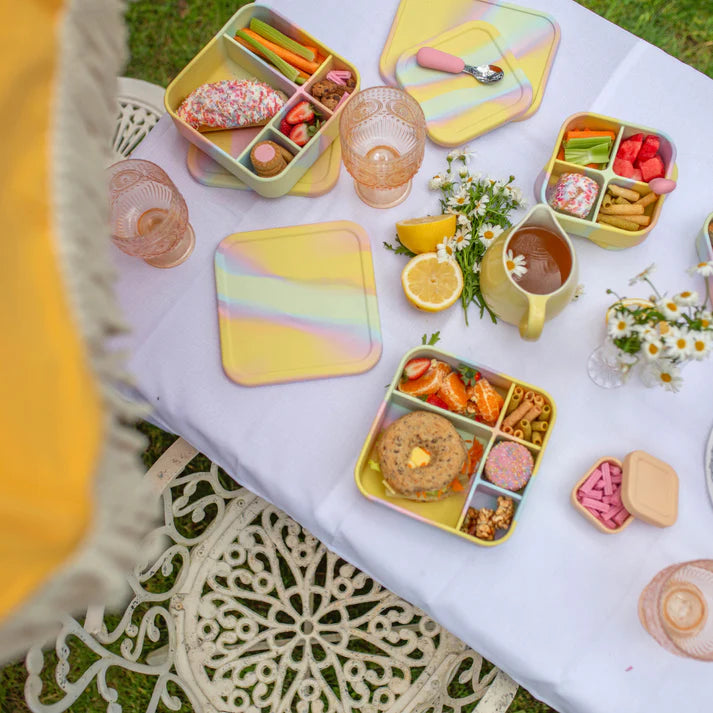 Silicone BIG Bento Lunch Box - Fairy Floss