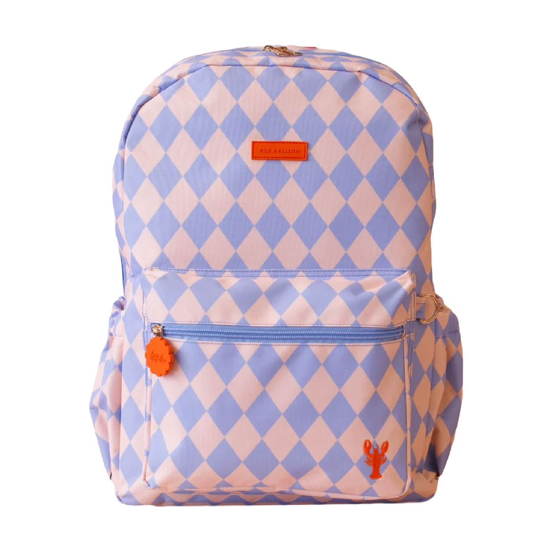 Fox & Fallow Backpack - Blue Diamonds