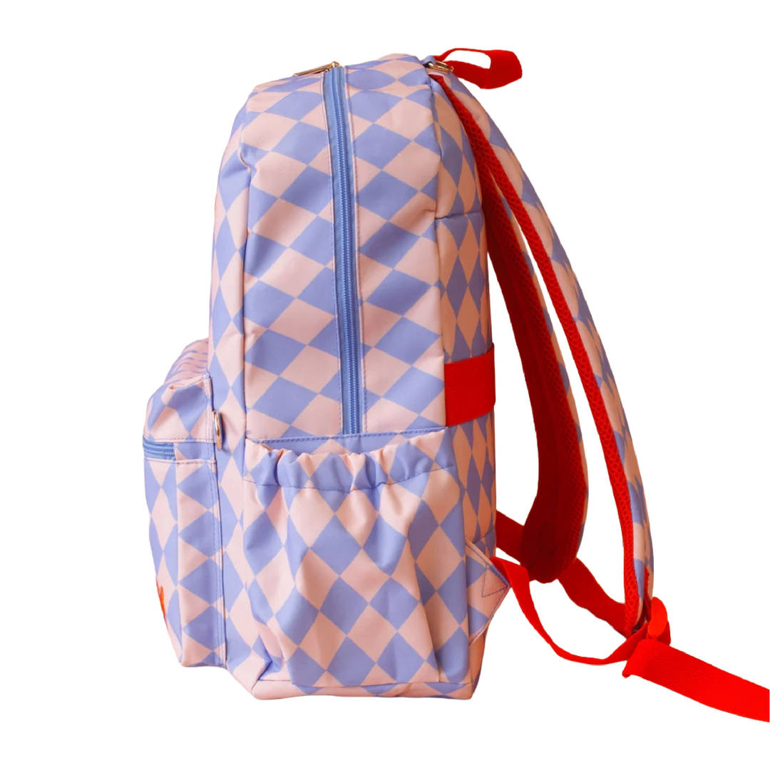 Fox & Fallow Backpack - Blue Diamonds