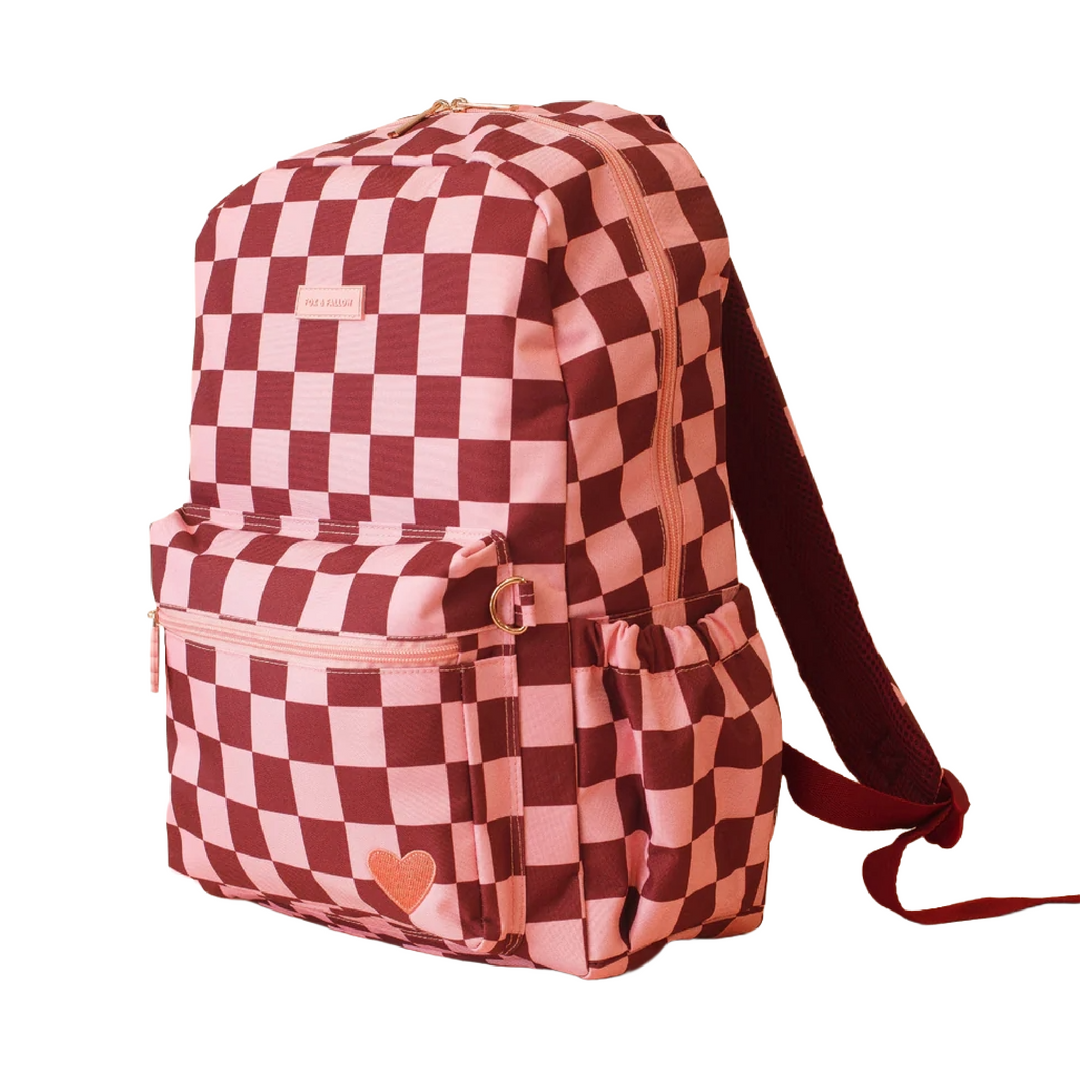 Fox & Fallow Backpack - Cherry Check